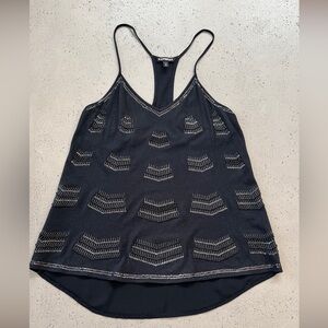 Express Black Beaded Front Racerback Cami XS